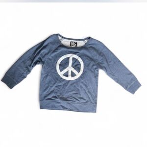 Y2K Off-the-Shoulder Blue Sweater